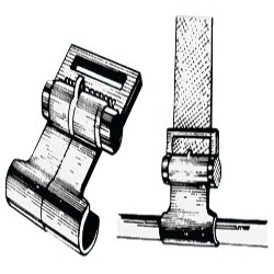 Gancio in plastica regolabile per telo coprigommone
