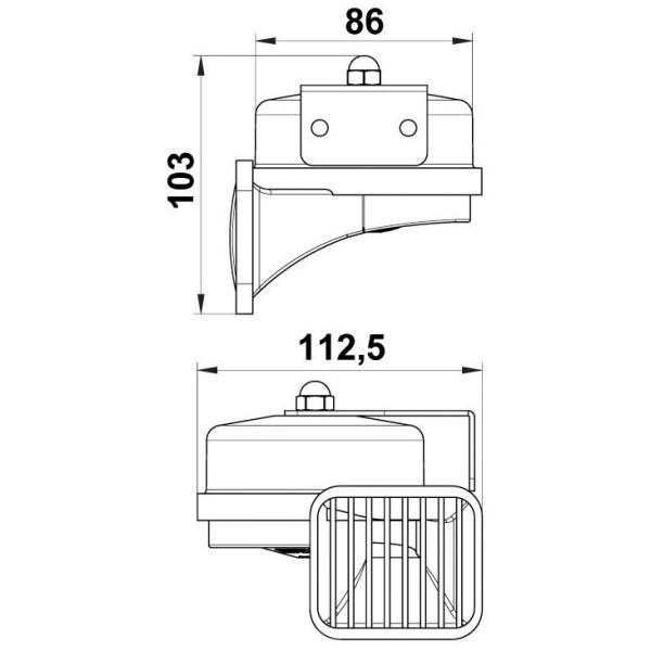 Very powerful diaphragm horn - SAFETY - 2145140 2