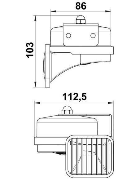 Very powerful diaphragm horn - SAFETY - 2145140