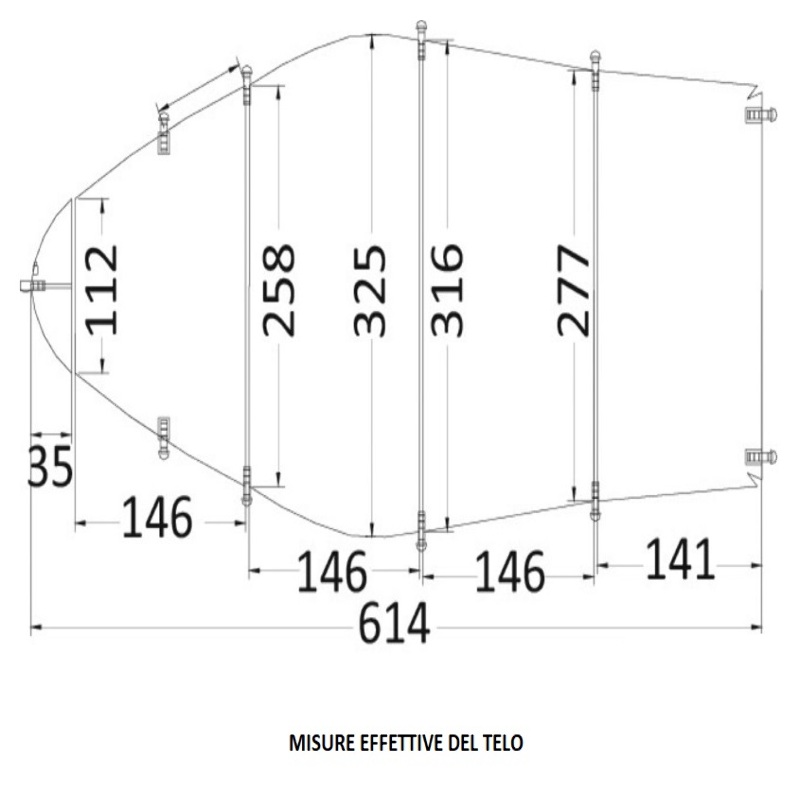 Telo copri gommone TG. S 440/490 cm