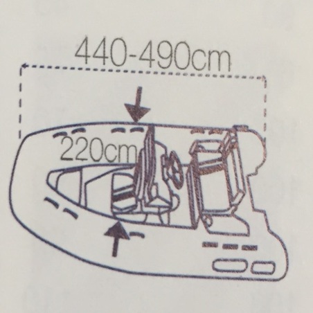 Telo copri gommone TG. S 440/490 cm