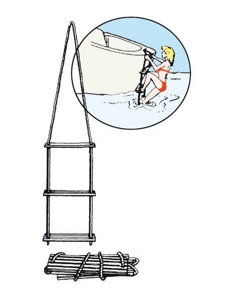 Folding Boat Ladder - Anchorage and Docking - 4952403