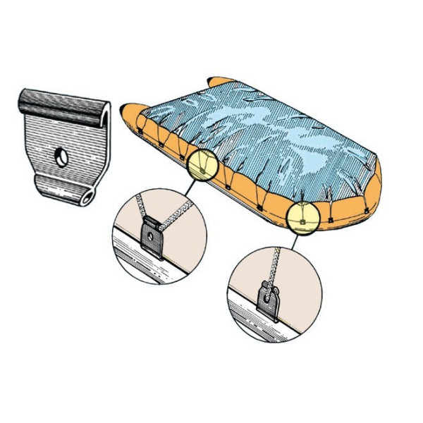 Aggancio in plastica per fissaggio telo coprigommone - 12 PZ -  - 6611100x12