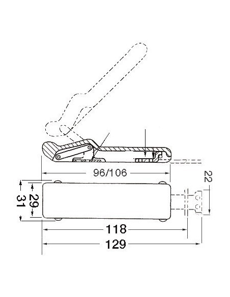Anti-vibration peak latch - Ironware - 3820000