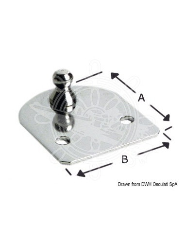Fastening plate, flat version - Ironware - 3801300