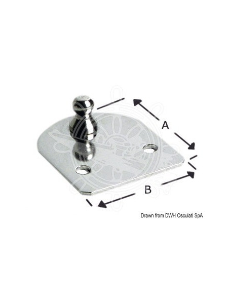 Fastening plate, flat version - Ironware - 3801300