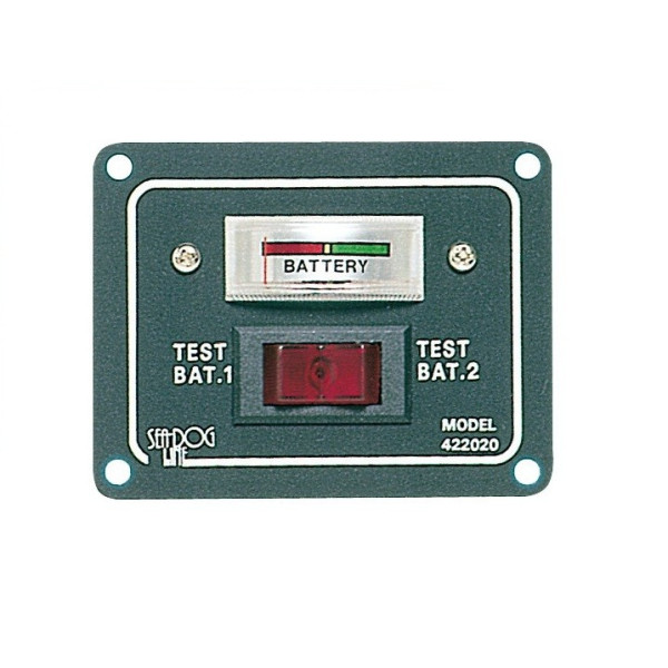 Pannello tester per 2 batterie con interruttore