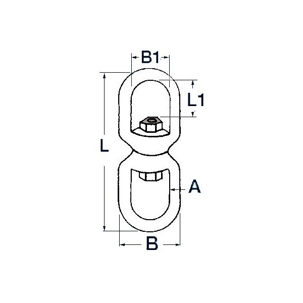 Swivels AISI 316 stainless steel, with double eye - Anchorage and Docking - 0101804 2