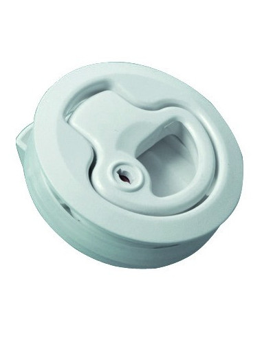 Plastic flush pull latch
