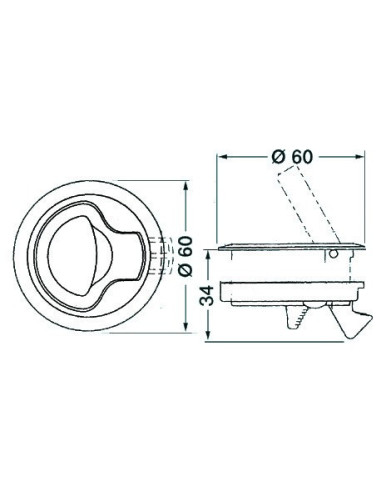 Plastic flush pull latch