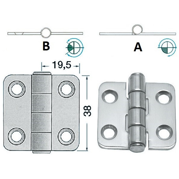 Hinges 2mm s.s - Ironware - 3884058