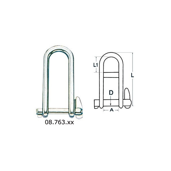 Shackle with latch docking  Ø mm 5 - Ironware - 0876305
