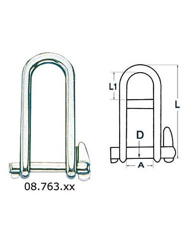 Shackle with latch docking  Ø mm 5 - Ironware - 0876305