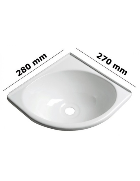 Lavello triangolare per angolo da barca o camper - Lavelli - 5027047