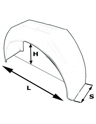 Moplen mudguard for trailer wheels - Parts - 0201202
