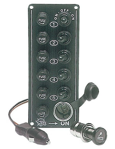 Pannello elettrico 5 + spina accendisigari - Elettricità - 1470300
