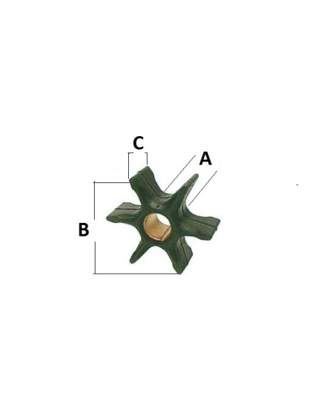 Impeller for outboard engines  JHONSON/EVINRUDE - Engine Accessories - 5231300