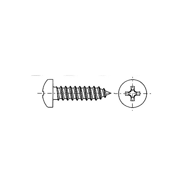 Vite autofilettante inox testa cilindrica a croce - Ferramenta Nautica - 5029095