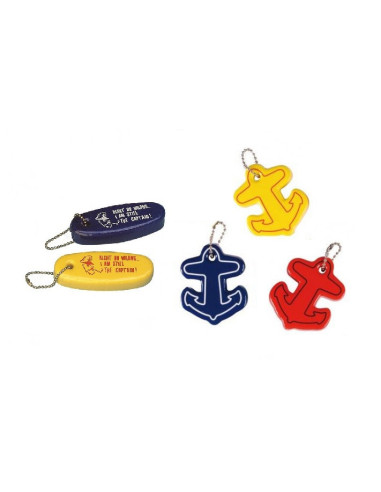 Soft rubber floating key ring