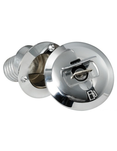 Chromed Tilted 30° brass plug with key ø 50 mm  - DECK EQUIPMENTS - 2066809