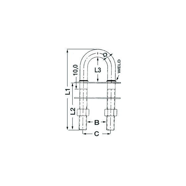 U-bolt DE LUXE - Ironware - 3912701 2