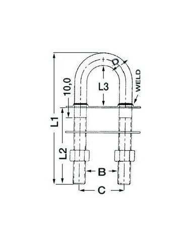 U-bolt DE LUXE - Ironware - 3912701