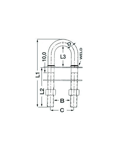 U-bolt DE LUXE - Ironware - 3912701