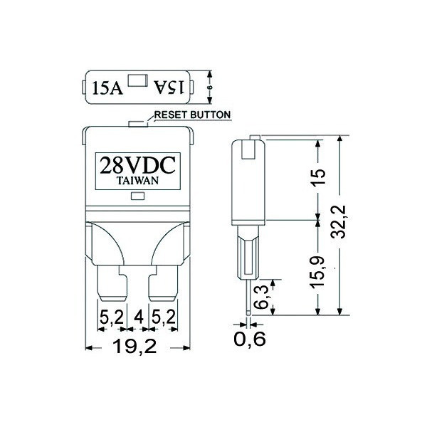 5 Resettable blade fuses, 12/24 V - Electricity - 1400501 2