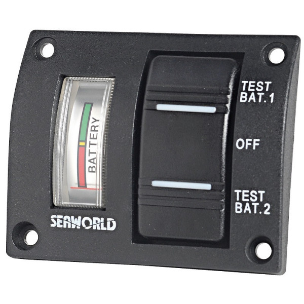 Pannello test per 2 batterie con interruttore stagno - Elettricità - 1410004