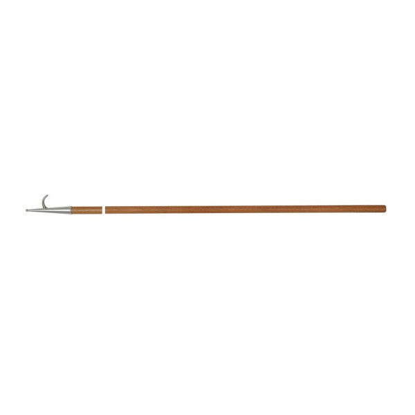 Boat hook with mirror polished lacquered wooden pole 2