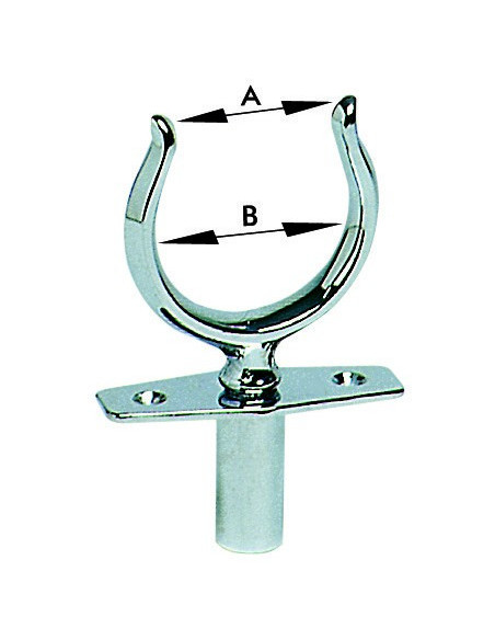 Chromed brass rowlock with blind socket - Anchorage and Docking - 3416011