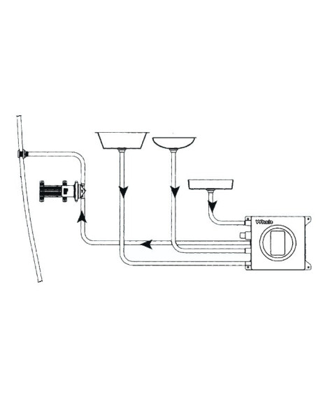 WHALE collection cockpit for grey waters, with built-in electronic sensor, 8.1 lt - WC and accessories - 1622292