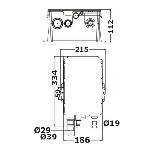 Greywater collecting well with Europump Auto automatic pump - WC and accessories - 1613012 2