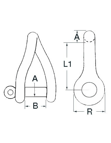 Twisted bow shackles - Ironware - 0885604
