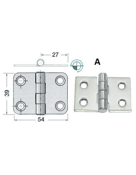 Cerniera 2 mm inox - Ferramenta Nautica - 3881750