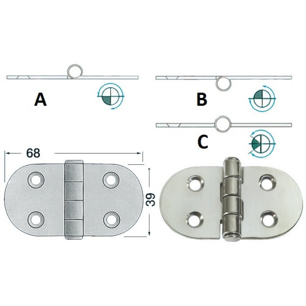 Cerniera 2 mm inox - Ferramenta Nautica - 3844170
