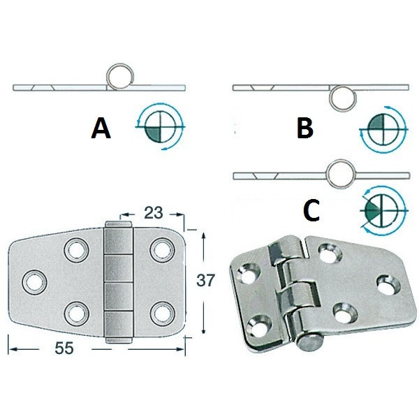 Cerniera 2 mm inox - Ferramenta Nautica - 3884051