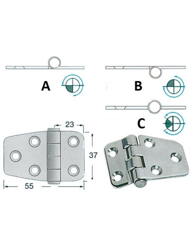 Cerniera 2 mm inox - Ferramenta Nautica - 3884051