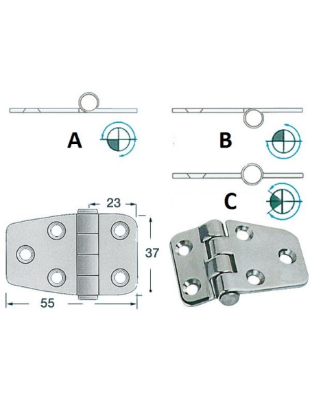 Cerniera 2 mm inox - Ferramenta Nautica - 3884051