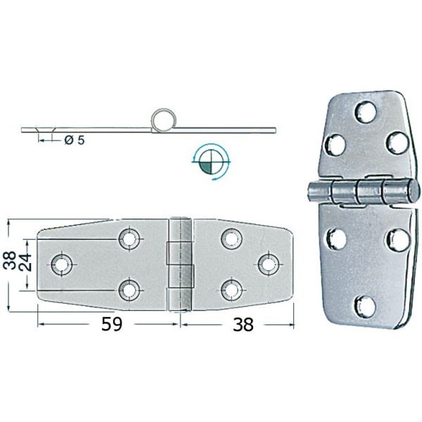 Hinges 2,5 mm - Ironware - 3884053
