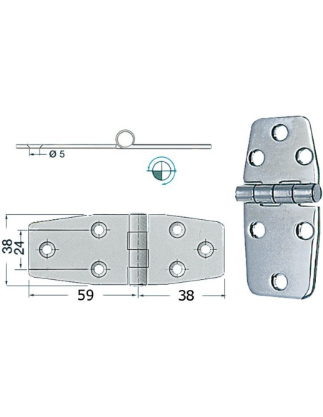 Hinges 2,5 mm - Ironware - 3884053