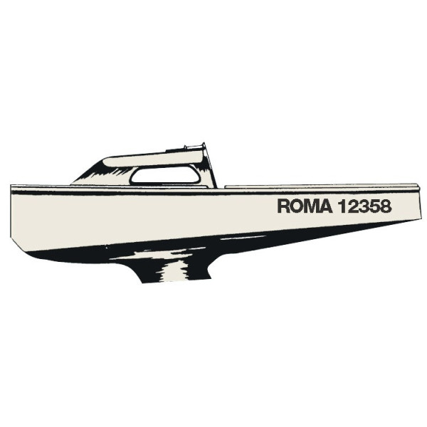 Lettere H20 cm in plastica BIANCA autoadesive Targa - SICUREZZA - 5453210BI