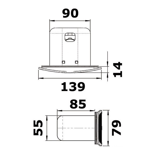Tromba da incasso Sound in ABS bianco - 12V - SICUREZZA 2110300 2