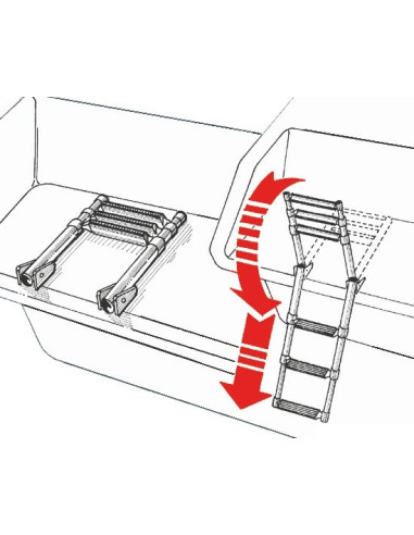 Telescopic ladder for gangplank - 4 steps - Anchorage and Docking - 4954104