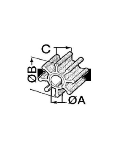 Impeller replacement for NAUCO pump cod. 1603800 - 1603500. - Autoclaves and expansion tanks - 1619402