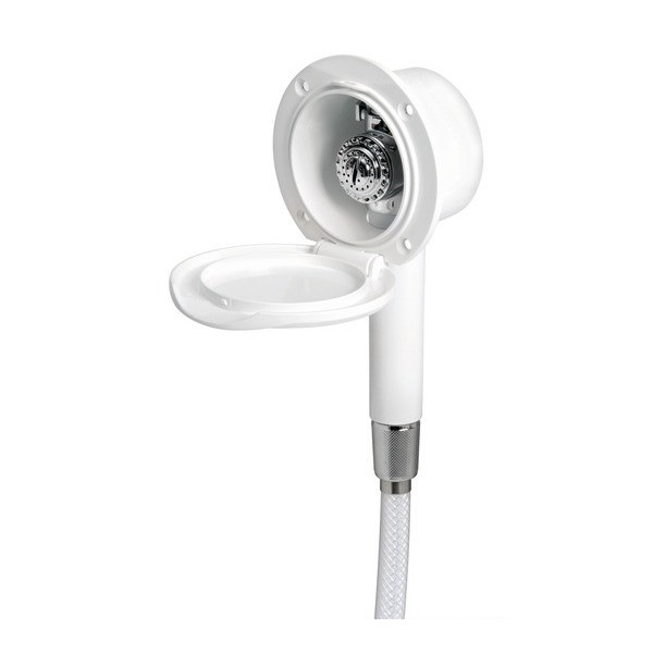 Classic EVO wall shower box with Mizar push-button shower  - COVER WHITE - Showers and shower boxes - 1525003