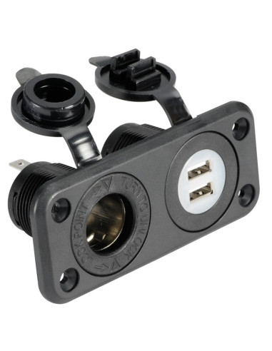 Presa accendisigari + doppia USB con pannello -  - 1451602