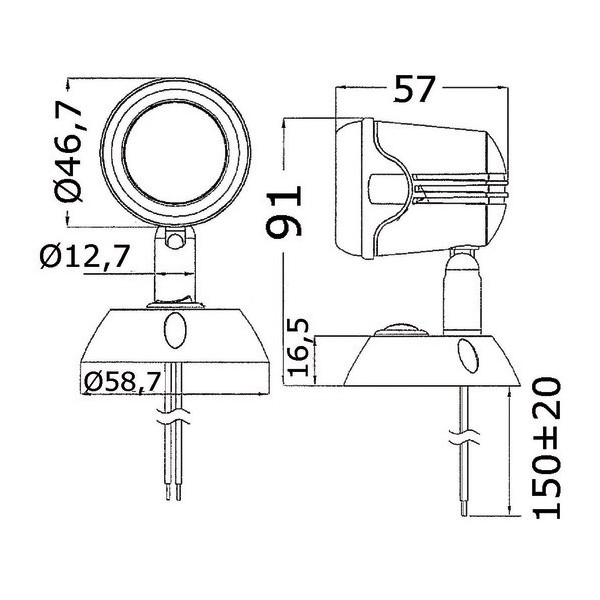 Articulated HI-POWER LED white spotlight 12/24 V -  - 1389601 2
