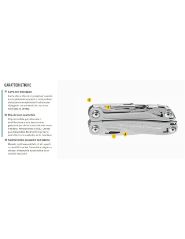 PINZA MULTIUSO LEATHERMAN WINGMAN / 14 UTENSILI - LTG832523 -