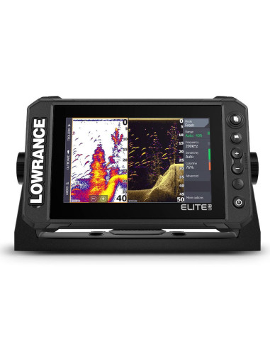 Lowrance Elite 7FS eco / GPS TouchScreen with stern transducer HDI eco standard frequency 83 and 200 khz and DownScan Imaging - 